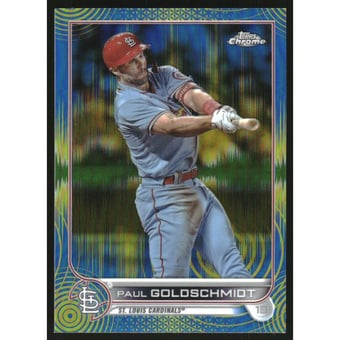 2022 Topps Chrome Sonic Blue Yellow Sonic Refractors #82 Paul Goldschmidt