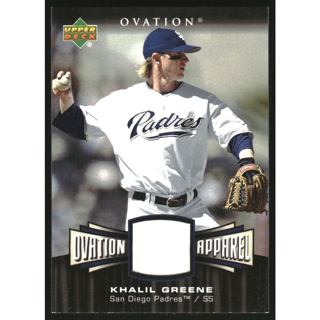 2006 Upper Deck Ovation Apparel #KG Khalil Greene Jsy. rookie card picture