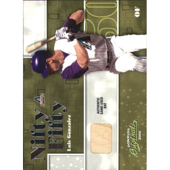 2002 Donruss Originals Nifty Fifty Bats #49 Luis Gonzalez