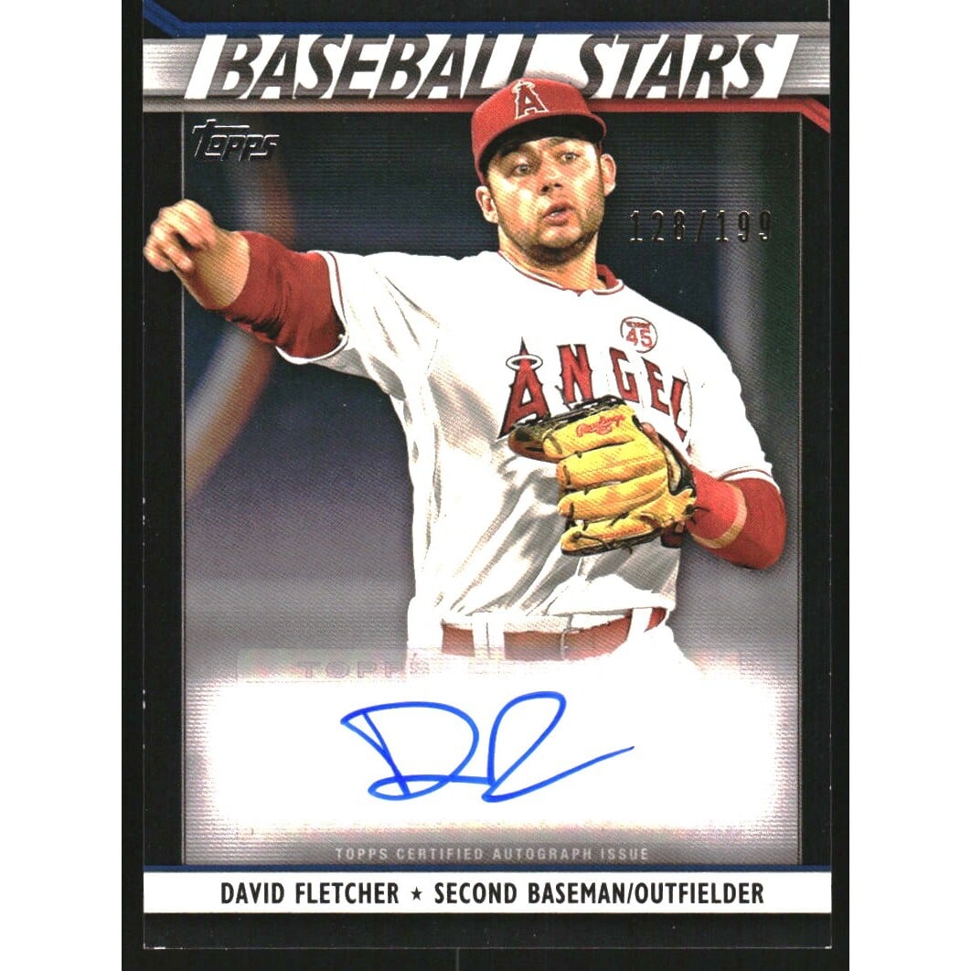 2020 Topps Baseball Stars Autographs Black #BSADF David Fletcher. rookie card picture