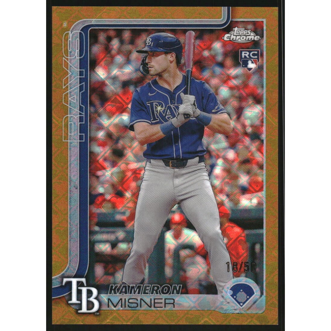 2025 Topps Chrome Logofractor Gold Refractors #130 Kameron Misner. rookie card picture