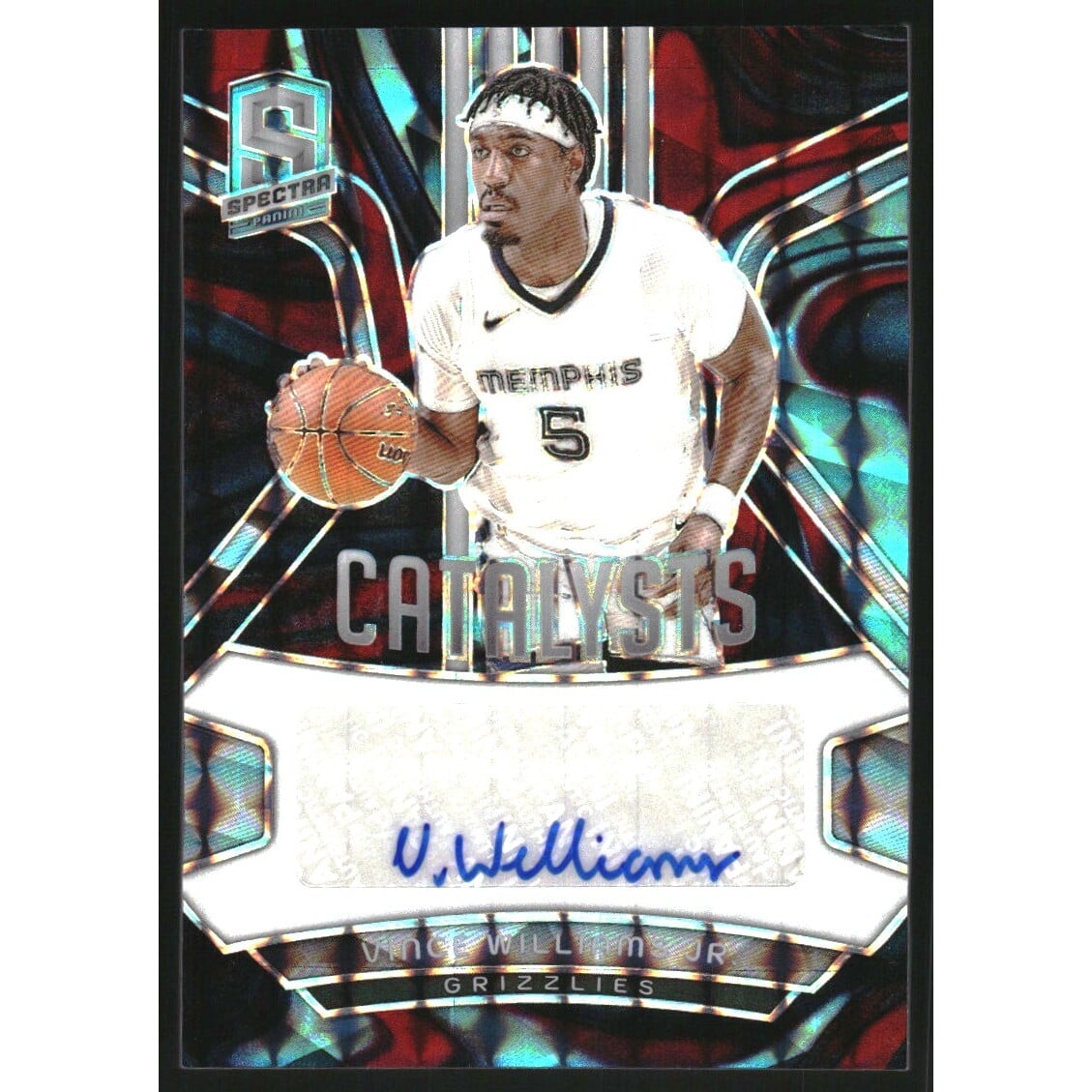 2023-24 Panini Spectra Catalysts Signatures Interstellar #4 Vince Williams Jr./75. rookie card picture