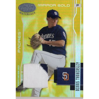 2003 Leaf Certified Materials Mirror Gold Materials #159 Dennis Tankersley Jsy