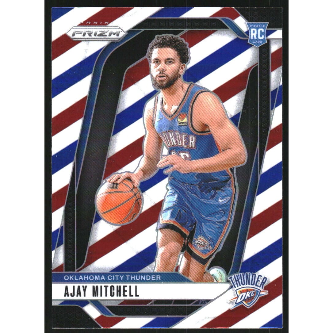 2024-25 Panini Prizm Prizms Red White and Blue #226 Ajay Mitchell. rookie card picture