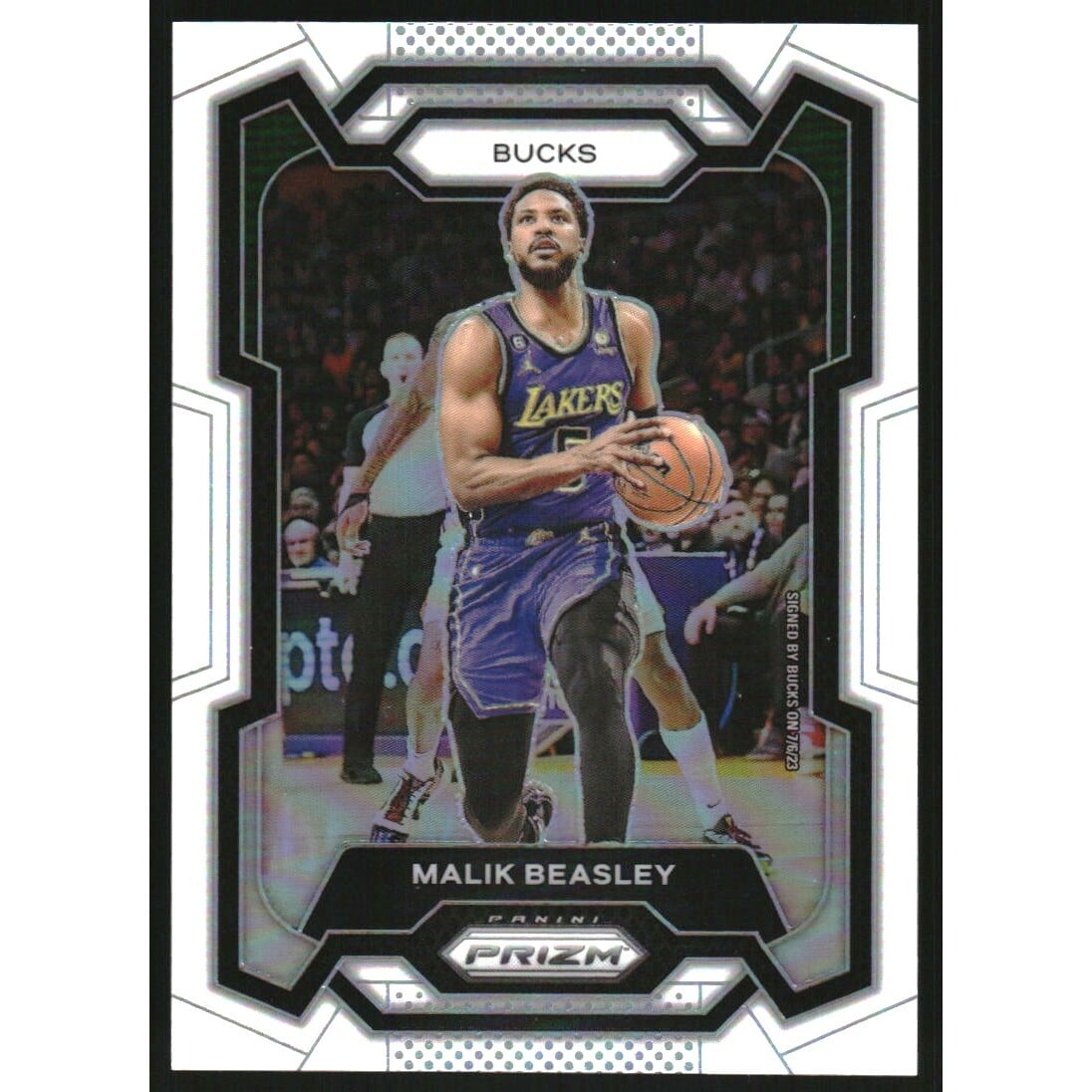 2023-24 Panini Prizm Prizms White #237 Malik Beasley. rookie card picture