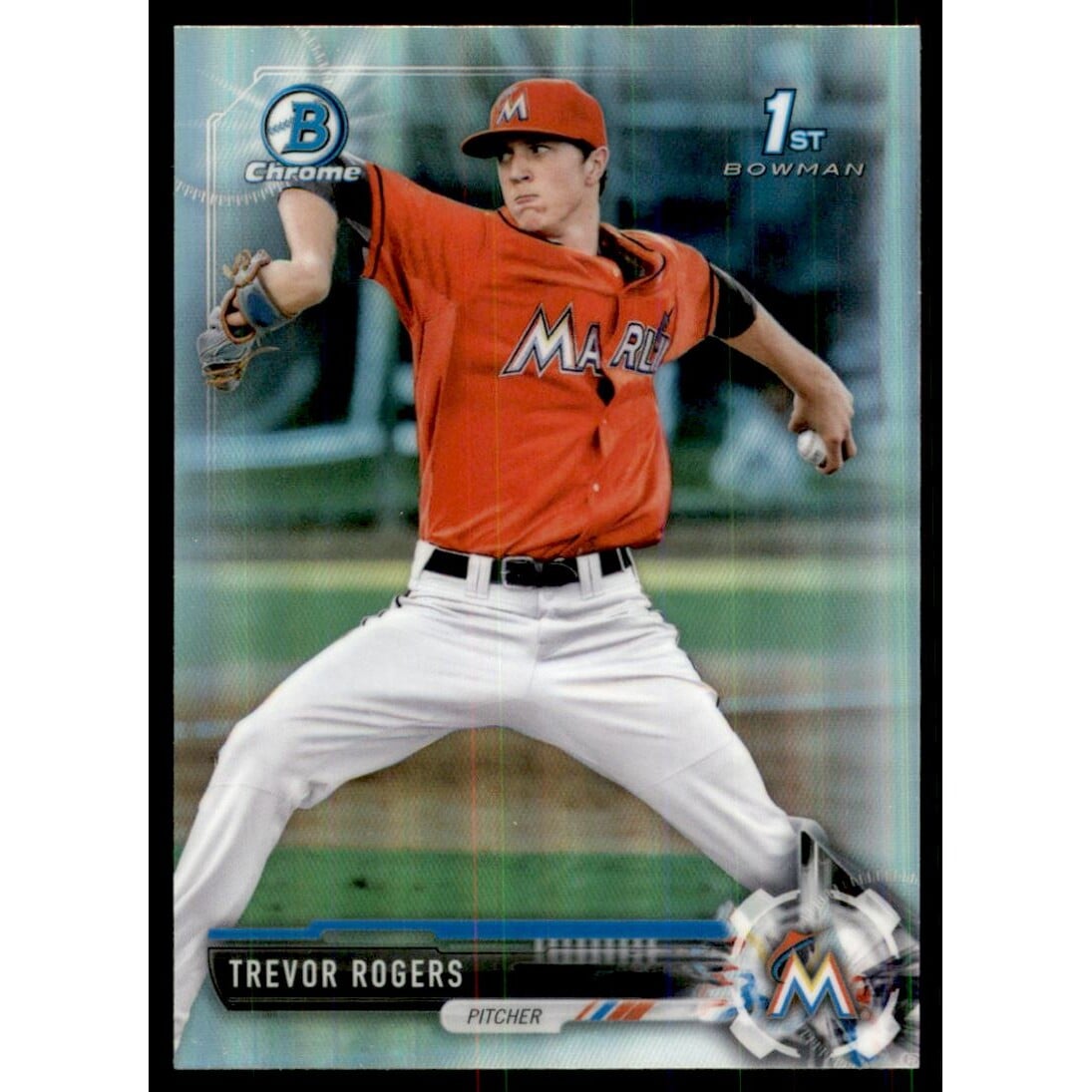 2017 Bowman Chrome Draft Refractors #BDC53 Trevor Rogers. rookie card picture