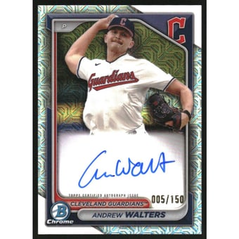 2024 Bowman Chrome Prospect Autographs HTA Choice Refractors #CPAAW Andrew Walters