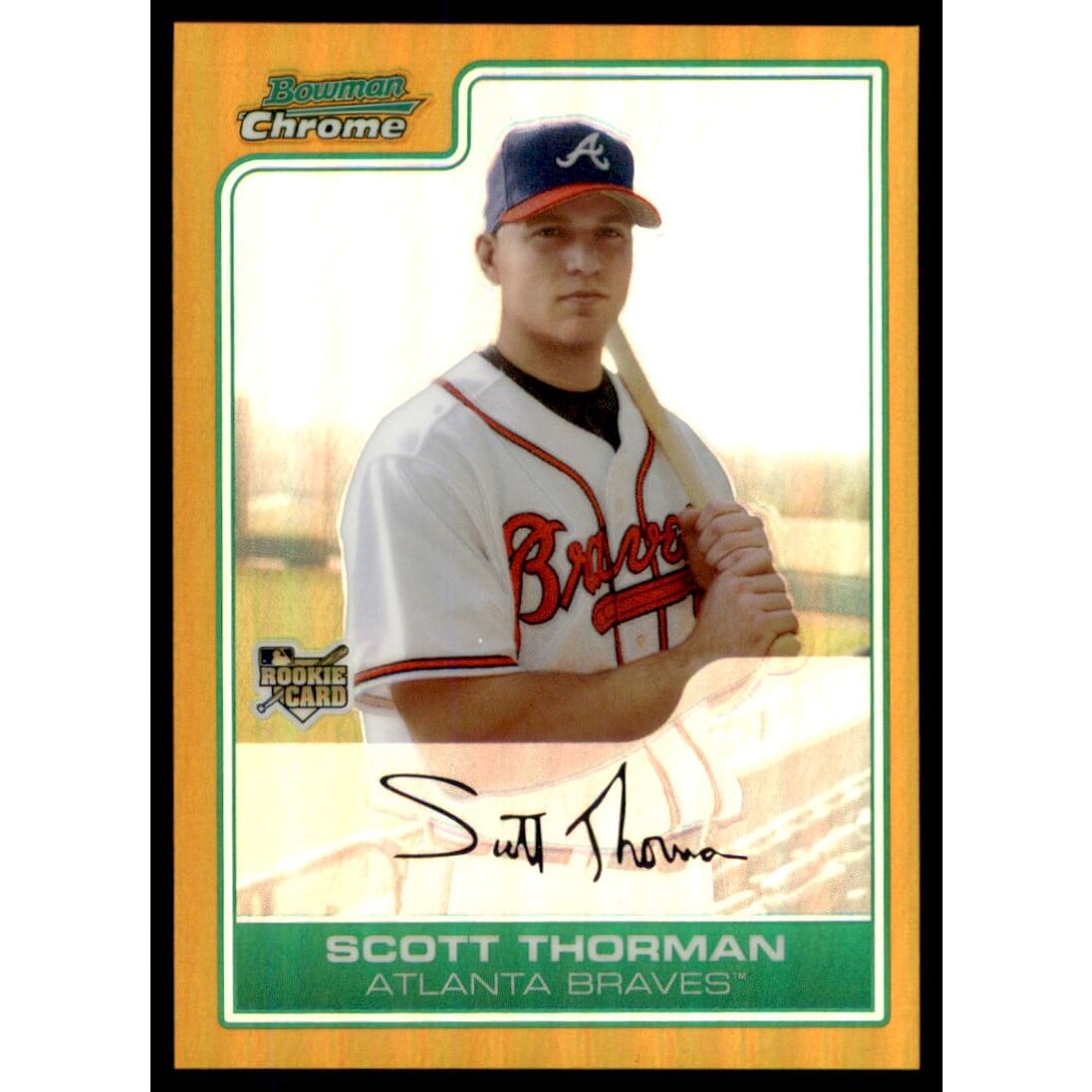 2006 Bowman Chrome Draft Gold Refractors #27 Scott Thorman. rookie card picture