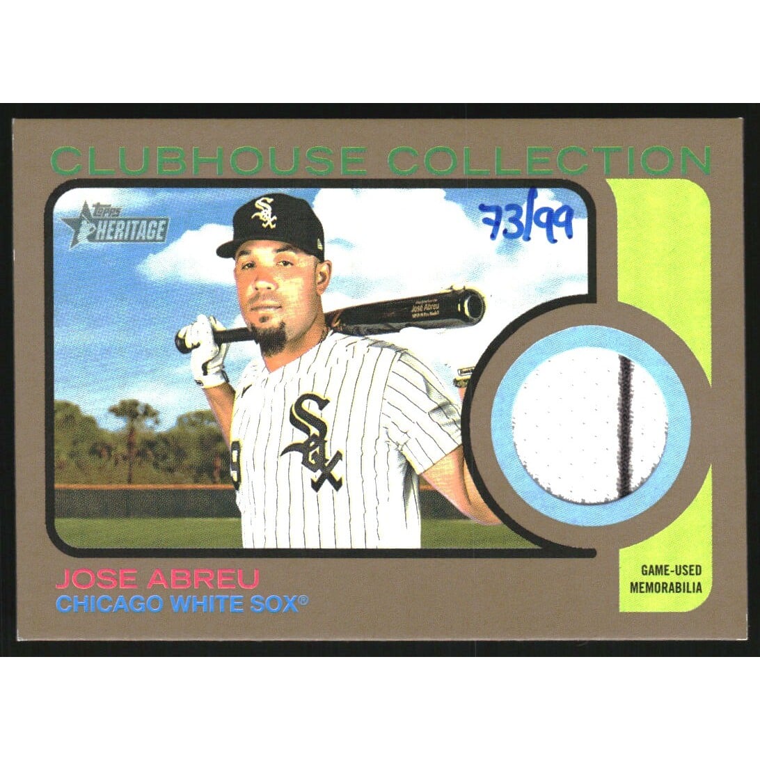 2022 Topps Heritage Clubhouse Collection Relics Gold #CCJR Jose Ramirez. rookie card picture