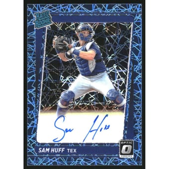 2021 Donruss Optic Rated Rookies Signatures Carolina Blue Velocity #45 Sam Huff/75