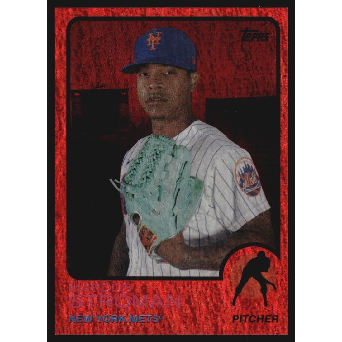 2021 Topps Archives Red Hot Foil #104 Marcus Stroman. rookie card picture