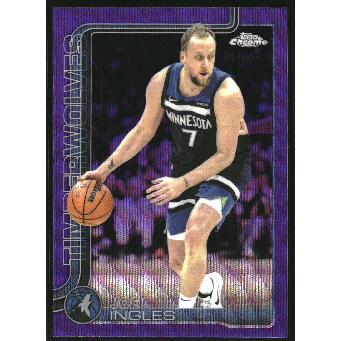 2025-26 Topps Chrome Purple Wave Refractors #142 Joe Ingles. rookie card picture