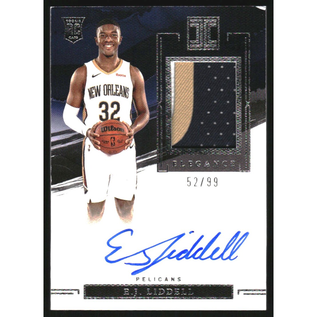 2022-23 Panini Impeccable #138 E.J. Liddell JSY AU RC