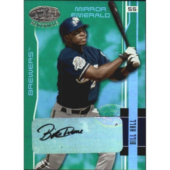 2003 Leaf Certified Materials Mirror Emerald Autographs #98 Bill Hall