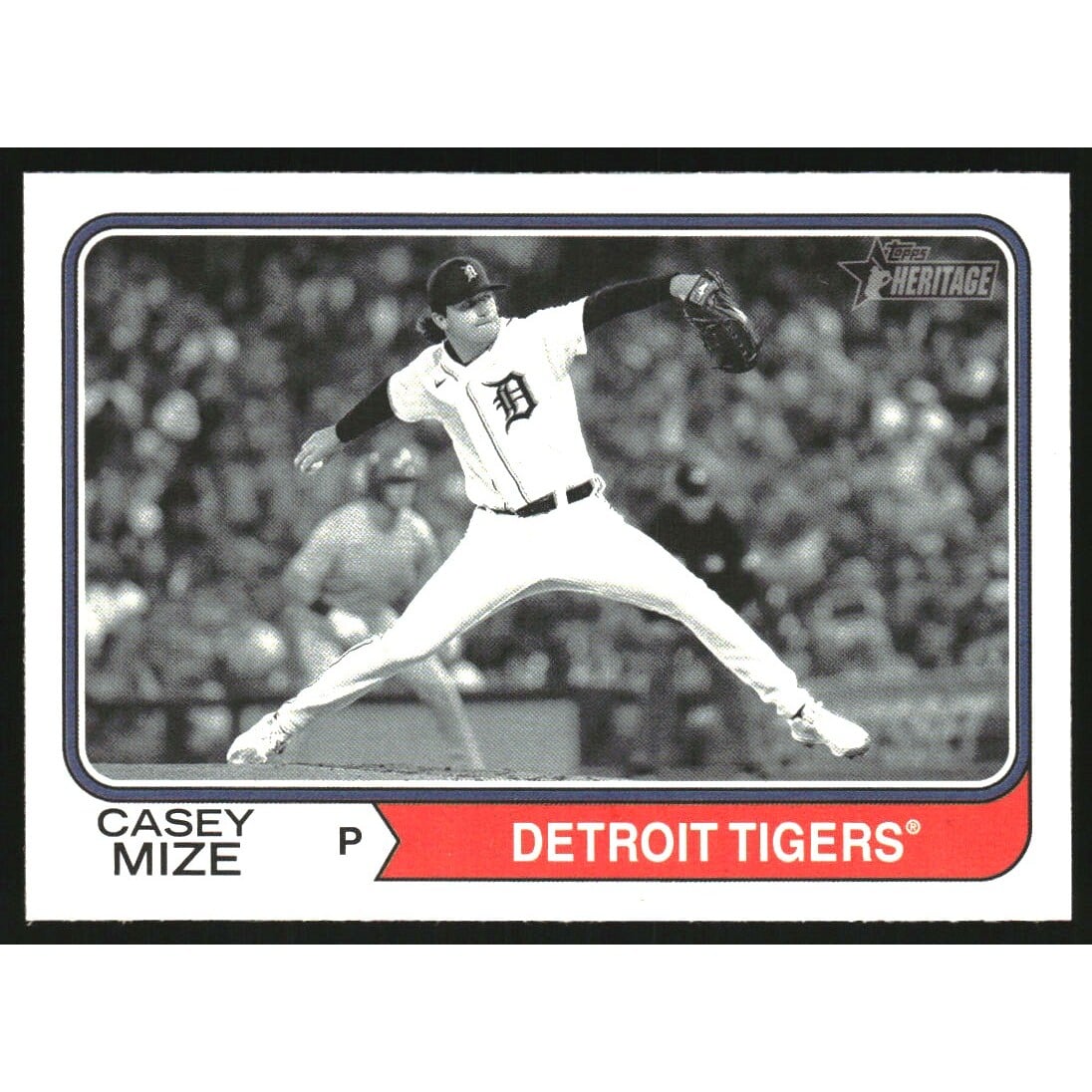 2023 Topps Heritage Black and White Image Variations #112 Casey Mize. rookie card picture