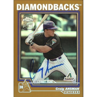 2004 Topps Chrome Gold Refractors #224 Craig Ansman FY AU