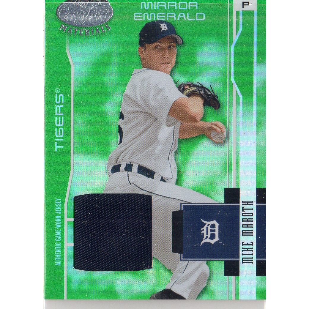 2003 Leaf Certified Materials Mirror Emerald Materials #64 Mike Maroth Jsy 2003 Leaf Certified Materials Mirror Emerald Materials #64 Mike Maroth Jsy