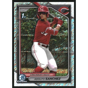 2024 Bowman Chrome Prospects Shimmer Refractors #BCP252 Adolfo Sanchez