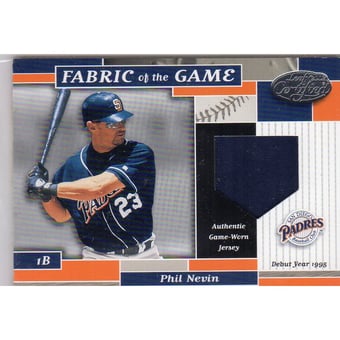 2002 Leaf Certified Fabric of the Game #84DY Phil Nevin/95
