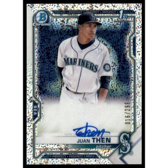 2021 Bowman Chrome Prospect Autographs Speckle Refractors #CPAJTH Juan Then