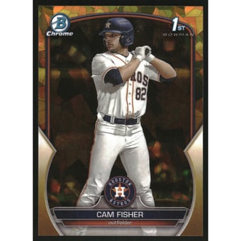 2023 Bowman Chrome Draft Sapphire Gold Refractors #BDC35 Cam Fisher