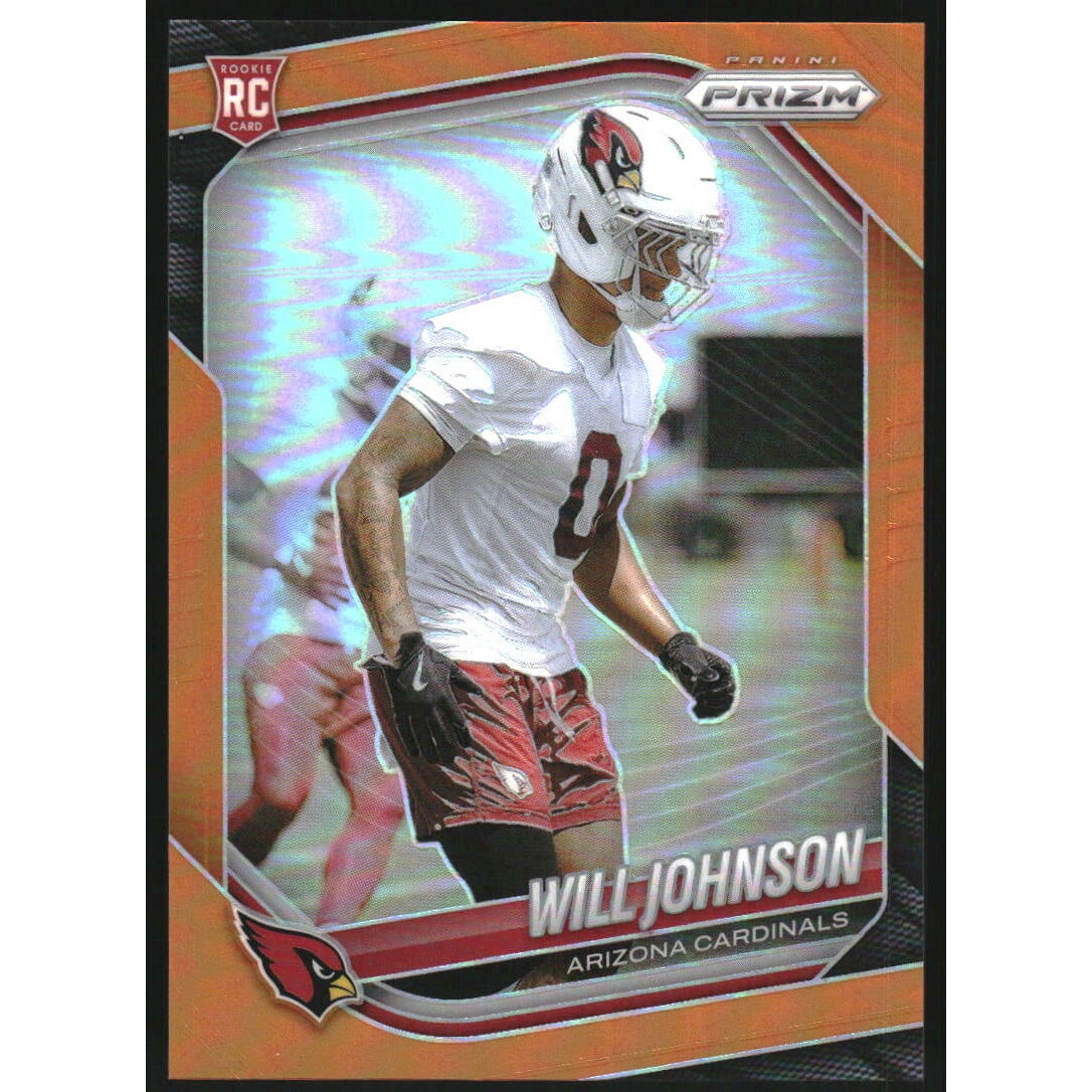 2025 Panini Prizm Prizms Orange #370 Will Johnson. rookie card picture