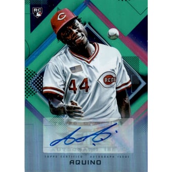 2020 Topps Fire Autographs Green #FAAAQ Aristides Aquino