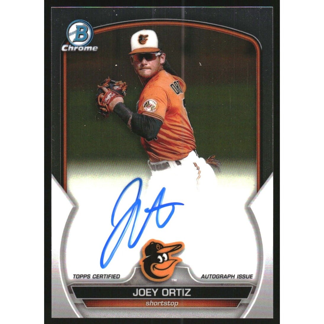 2023 Bowman Chrome Prospect Autographs #CPAJOR Joey Ortiz. rookie card picture