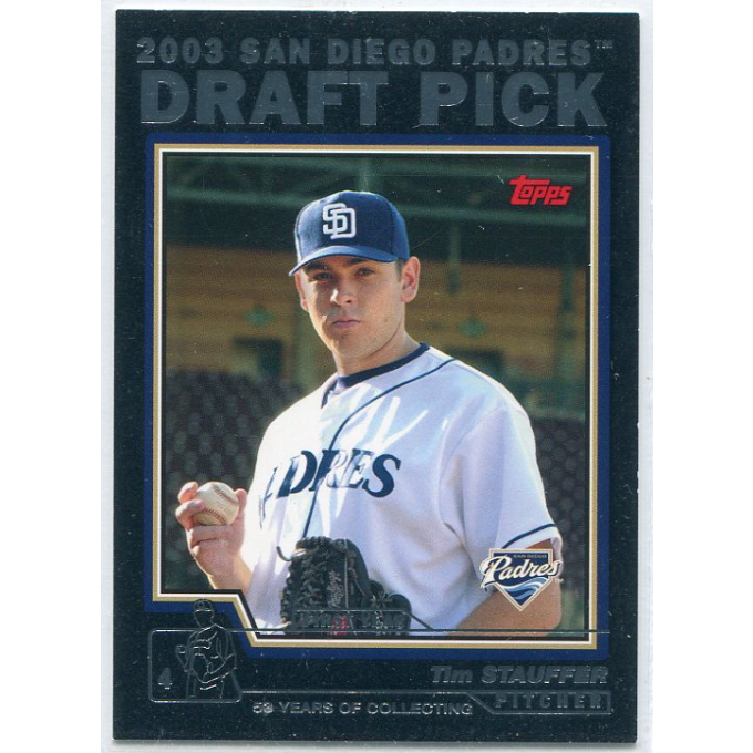 2004 Topps Black #674 Tim Stauffer DP. rookie card picture