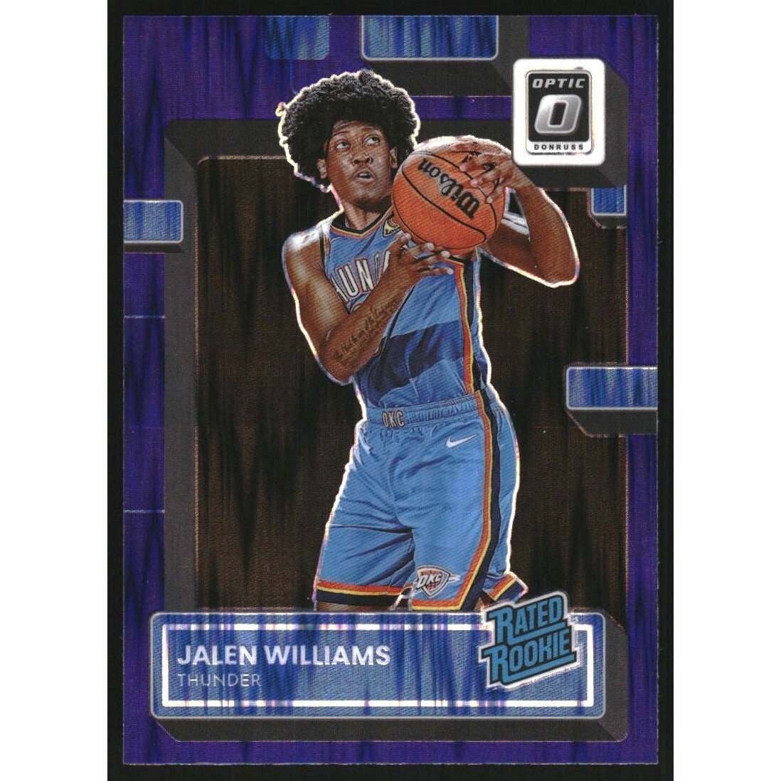 2022-23 Donruss Optic Purple Shock #235 Jalen Williams RR. rookie card picture