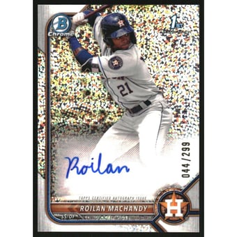 2022 Bowman Chrome Prospect Autographs Speckle Refractors #CPARM Roilan Machandy