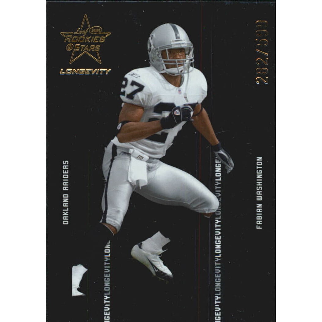 2005 Leaf Rookies and Stars Longevity Parallel #225 Fabian Washington AU