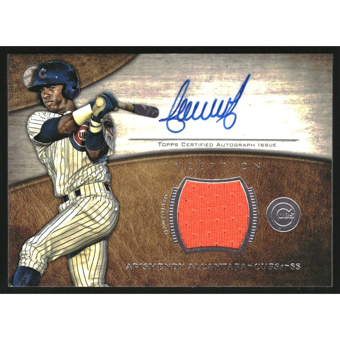 2014 Bowman Inception Patch Autographs #APAA Arismendy Alcantara. rookie card picture