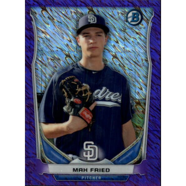 2014 Bowman Chrome Bowman Scout Top 5 Mini Purple Refractors #BMSDP2 Max Fried. rookie card picture