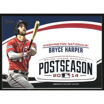 2018 Topps Update Postseason Manufactured Relics #PSLBH Bryce Harper