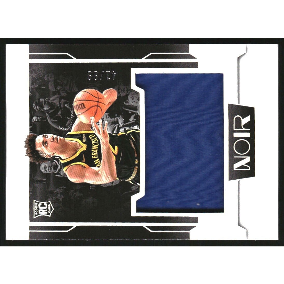 2023-24 Panini Noir Rookie Jumbo Material #18 Trayce Jackson-Davis. rookie card picture