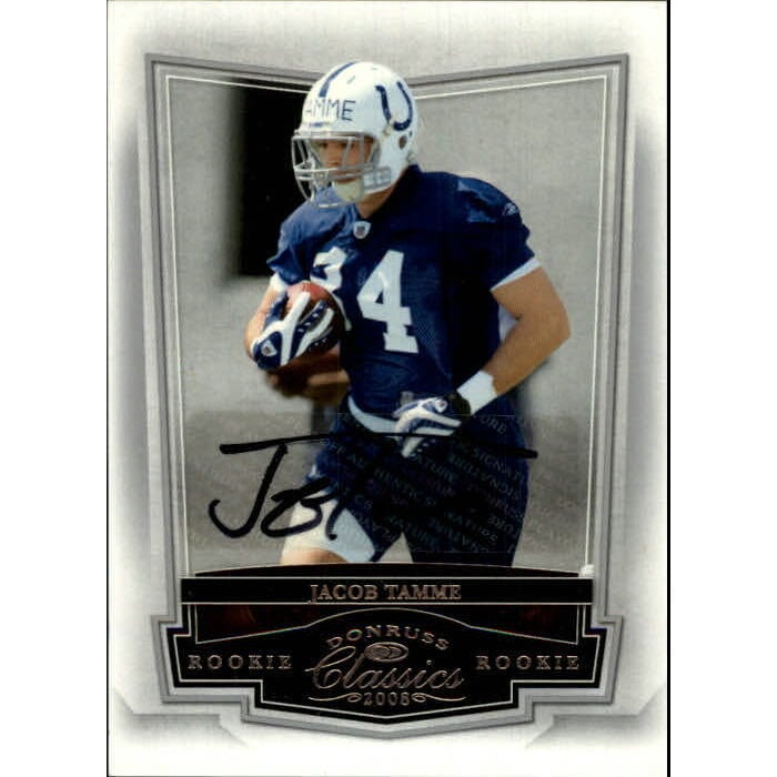2008 Donruss Classics #239 Jacob Tamme AU/499 RC. rookie card picture