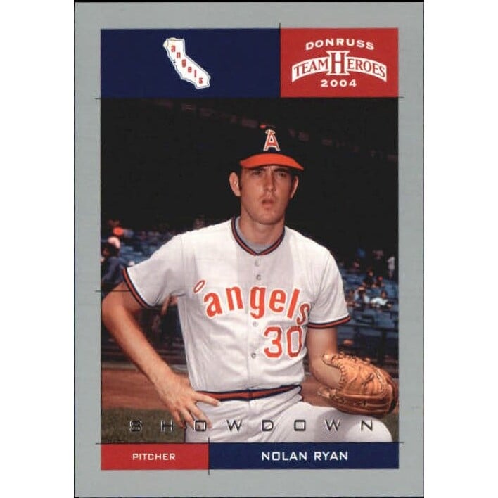 2004 Donruss Team Heroes Showdown Silver #15 Nolan Ryan Angels. rookie card picture