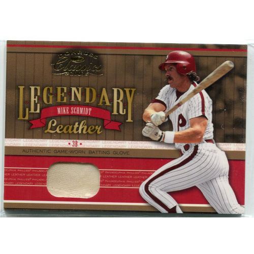 2003 Donruss Classics Legendary Leather #5 Mike Schmidt Btg Glv. rookie card picture