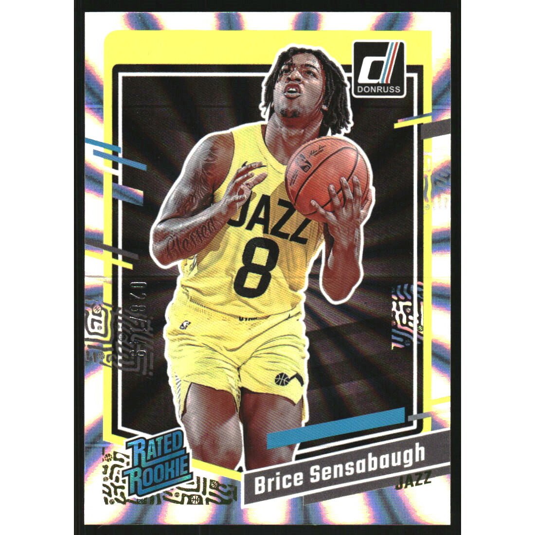 2023-24 Donruss Holo Laser #214 Brice Sensabaugh. rookie card picture