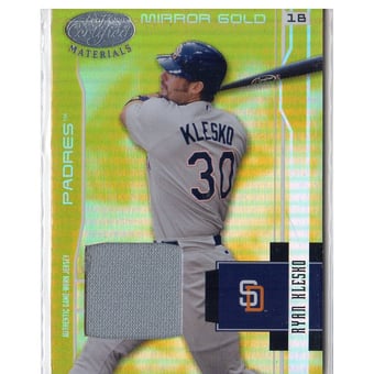 2003 Leaf Certified Materials Mirror Gold Materials #154 Ryan Klesko Jsy