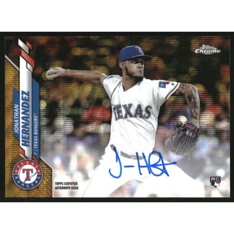 2020 Topps Chrome Rookie Autographs Gold Wave Refractors #RAJH Jonathan Hernandez