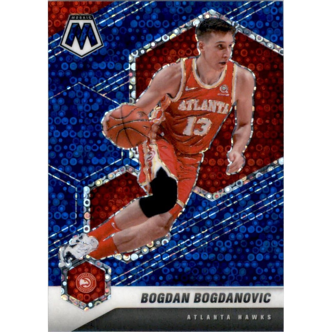2020-21 Panini Mosaic Mosaic Fast Break Blue #200 Bogdan Bogdanovic. rookie card picture
