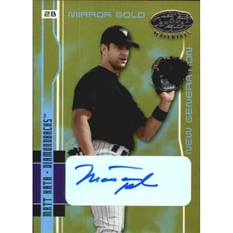 2003 Leaf Certified Materials Mirror Gold Autographs #210 Matt Kata NG/25
