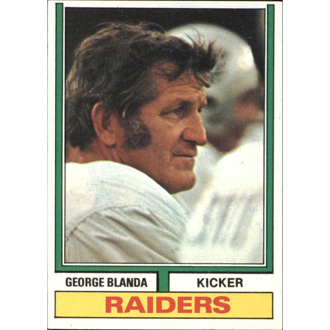 1974 Topps #245 George Blanda. rookie card picture