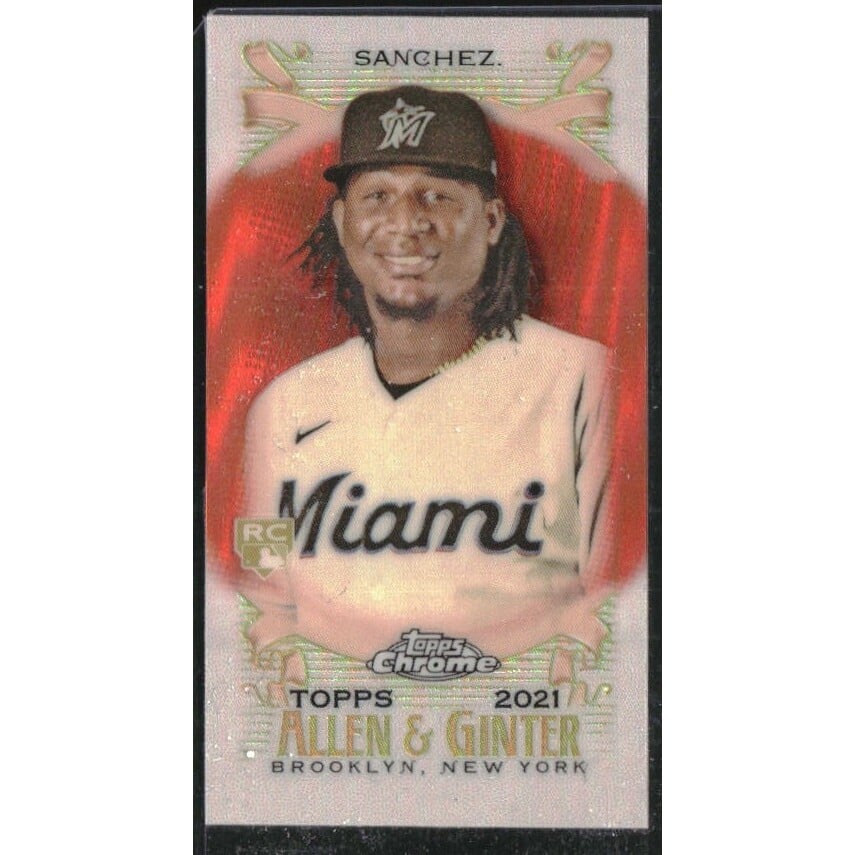 2021 Topps Allen and Ginter Chrome Mini Orange Refractors #140 Sixto Sanchez. rookie card picture