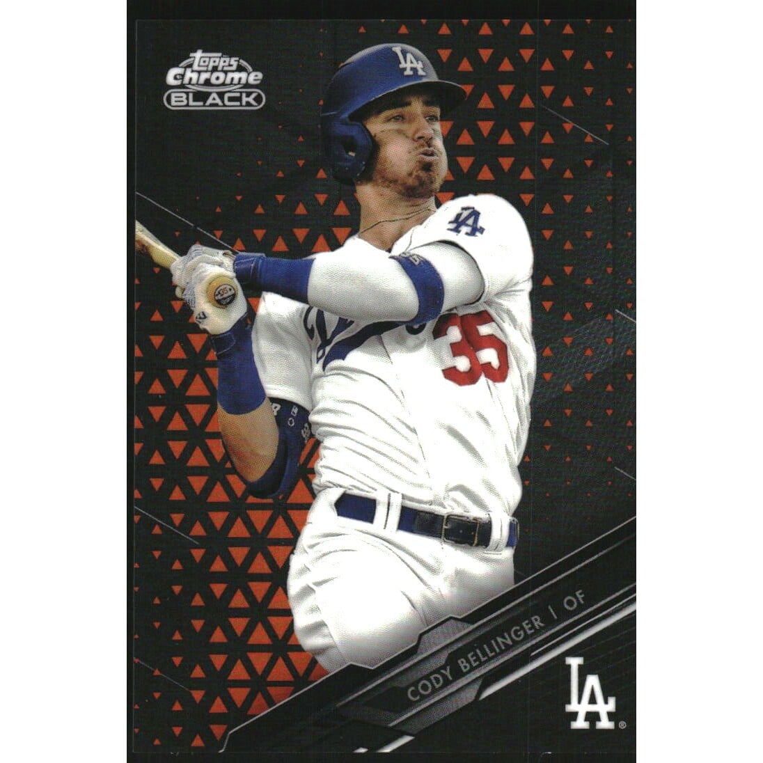 2020 Topps Chrome Black Orange Refractors #1 Cody Bellinger. rookie card picture