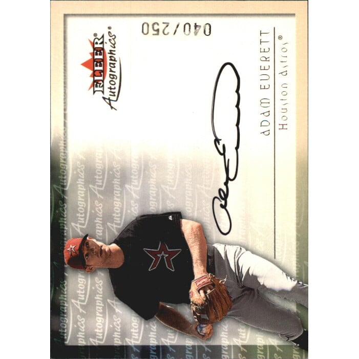 2001 Fleer Autographics Silver #34 Adam Everett. rookie card picture