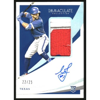 2021 Immaculate Collection Holo Silver #177 Leody Taveras JSY AU