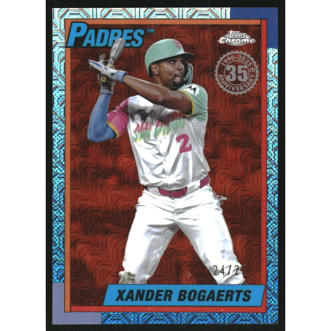 2025 Topps '90 Topps Silver Pack Chrome Orange Refractors #T90C136 Xander Bogaerts